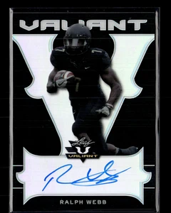 Ralph Webb 2018 Leaf Valiant Black Auto 3/5 - Picture 1 of 2