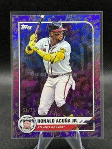 2025 TOPPS All Star Game - Ronald Acuna Jr /75 Purple Foil #100 Braves - mega - Picture 1 of 2