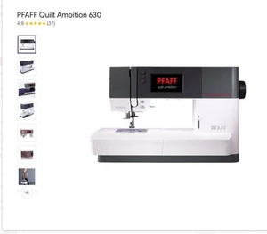 NEW PFAFF quilt ambition 630 Sewing Machine With Foot Pedal and Power Cord - Picture 1 of 8