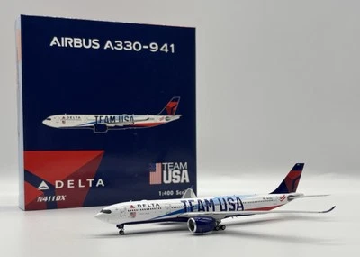 Delta Air Lines A330-900neo N411DX " TEAM USA " Phoenix 4589 Scale 1:400 Diecast - Image 1 of 4