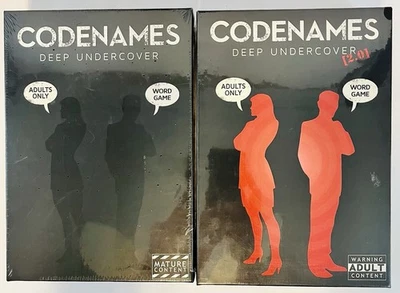 CGE Codenames Deep Undercover 1.0 + 2.0 ADULT VERSION Board Game Sealed New!!! - Image 1 of 4