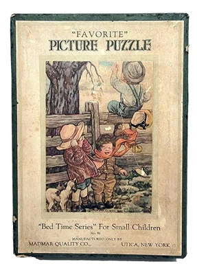 1920's Madmar Quality Co. Puzzle no.96 Bed Time Series - Image 1 of 4