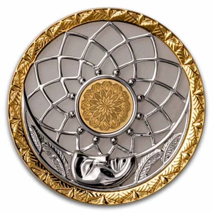 2025 Barbados 1 Gramm Gold Symbole des Lebens; Traumfänger Anhänger - Bild 1 von 6