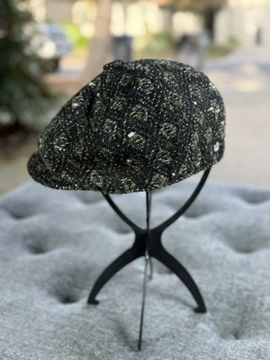 Goorin Bros Woolrich Flat Cap Hat S/M  Green Tweed Wool Blend Newsboy Beret USA - Image 1 of 4