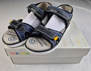 Geox J S Maratea Kinder Sandalen Navy Gelb Größe UK Größe 11/5 - Bild 1 von 15