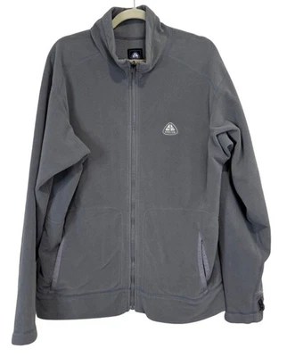 Nike Mens ACG Full-Zip Gray Fleece Jacket Thermal Layer 2 Gray Vintage Size L - Image 1 of 4