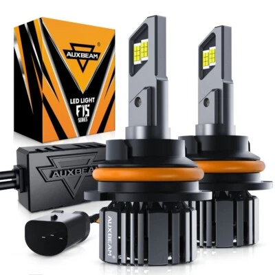 AUXBEAM Canbus LED Headlight 9007 HB5 Hi/Low Beam Bulbs Super Bright White Lamps