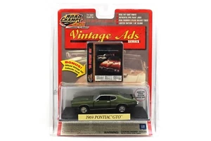 Road Champs Vintage Ads 1969 Pontiac GTO, 1:43rd Diecast New in Package 2001 - Picture 1 of 2