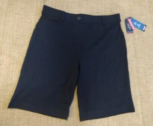 New Nautica Girls' School Uniform Bermuda Shorts Navy Size 14.5 Plus - Picture 1 of 12
