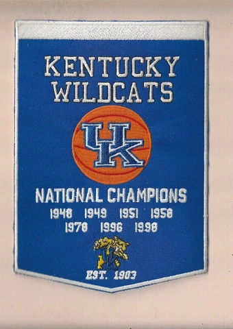 NEW 5 X 7 INCH KENTUCKY WILDCATS DYNASTY BANNER IRON ON PATCH FREE SHIPPING Cover