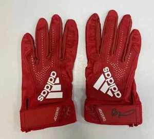 Eloy Jimenez Autographed Red Adidas Batting Gloves Pair - Picture 1 of 1
