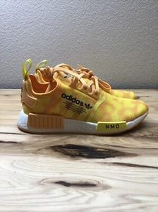 Adidas Originals NMD_R1 Yellow/Orange Men's Running Shoes GX7670 Size 8.5 - Picture 1 of 12