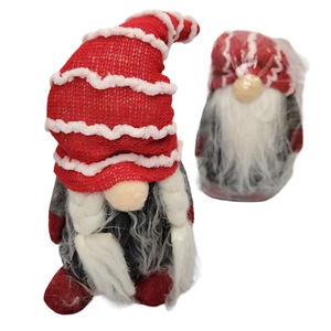 Paar schwedische Weihnachtswichtel Plüsch Handarbeit skandinavisch Tomte nordisch Nisse Socke - Bild 1 von 8