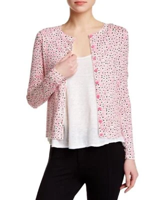 NEW DIANE VON FURSTENBERG Top Cardigan Sea Daisy Tiny Pink Me Ibiza (Size S) - Image 1 of 4