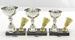 Bádminton - Trofeo de plumas / Copa set de 3 o individual incl. inscripción - Imagen 1 de 2