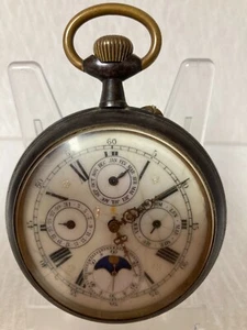 Taschenuhr Vollkalender um 1900 - funktionstüchtig - Bild 1 von 8