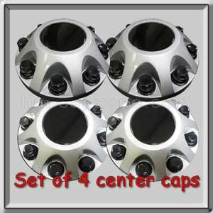 Set of 4 Silver GMC Sierra 2011-2018 8 Lug 2500 Truck Center Caps Hubcaps - Picture 1 of 4