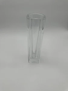 "Florero de cristal vintage cuadrado pesado 11""" - Imagen 1 de 8