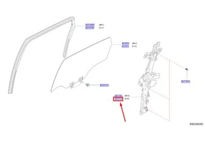 NISSAN QASHQAI J11 MK2 Rear Left Door Window Regulator 82701HV00C NEW GENUINE - Image 1 of 2