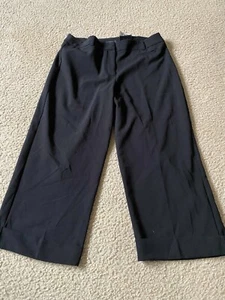 Pantalones Capri elásticos negros elásticos para mujer George talla 10 - Imagen 1 de 6