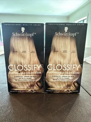(2) Schwarzkopf GLOSSIFY Cor Personalizável Brilho Bege Natural Cor de Cabelo NOVO - Imagem 1 de 4