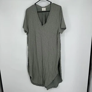 T.la Anthropologie Green V-neck Tunic Top/Dress Size Large - Bild 1 von 6