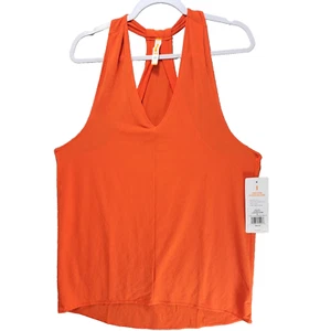 Lucy Yoga Flow top atletico donna M arancione camicia senza maniche colorata brillante nuovo - Foto 1 di 12