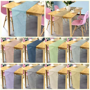 Corredor de Mesa Arpillera Natural 29x275cm Vintage Fiesta Decoración Boda - Imagen 1 de 60