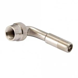 Extensión de válvula de neumático en ángulo cromado universal para moto Bike It - Imagen 1 de 1