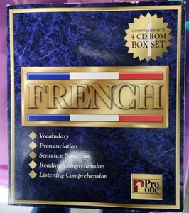 Pro One Multimedia Windows French Achieve French Fluency Now! 4 CD-Roms - Picture 1 of 4