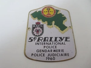 1960 Rallye International Police Gendarmerie Car Club Rally Badge Emblem - Picture 1 of 5