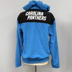 NUEVO SIN ETIQUETAS Carolina Panthers Chaqueta Polar Adulto M Cremallera Completa NFL Abrigo Sudadera con Capucha Azul - Imagen 1 de 9