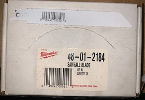 LOT of 25 - MILWAUKEE 48-01-2184 Metal 1/8" - 3/16" 5184 18T 6L Sawzall Blade - Picture 1 of 2