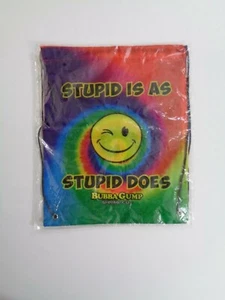 Bubba Gump Shrimp Co Stupid Is As Stupid Does Drawcord Backpack Food Beach t - Imagen 1 de 3