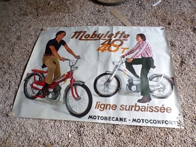 NOS Poster Affiche concessionnaire Motobecane mobylette 40 160x120 cm 1621 - Photo 1/2