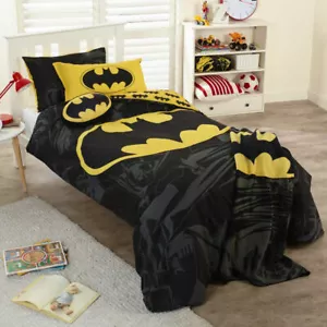 Batman QUEEN Bed Quilt Cover Set. Three-Piece. DC Comics. Superhero - Picture 1 of 7