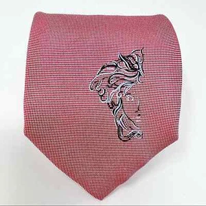 Versace Tie Red Vintage Medusa Embroidered Rare Men's 100% Silk Designer Pointed - Picture 1 of 8