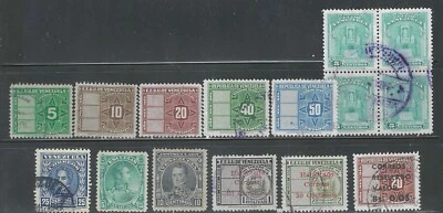 Estampillas usadas de VENEZUELA - Ingresos fiscales y B.O.B. lote - Buena relación calidad-precio - ¡Echa un vistazo! Foto 1 de 3