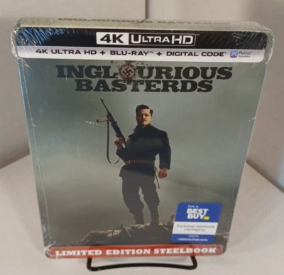 Inglorious Basterds 4K STEELBOOK (4K/Blu-ray) NEW-Box Shipping with Tracking - Image 1 of 4