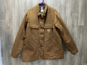 Carhartt Duck Canvas Jacke Damen Gr. XL hellbraun gesteppt gefüttert WC026 BRN - Bild 1 von 24