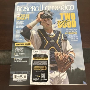 Joey Bart Georgia Tech Yellow Jackets Signed Baseball America Magazine JSA Auth - Picture 1 of 5