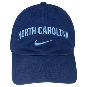 UNC North Carolina Tar Heels Nike Heritage86 Hat Cap Dri-Fit Strapback Navy Blue - Picture 1 of 8