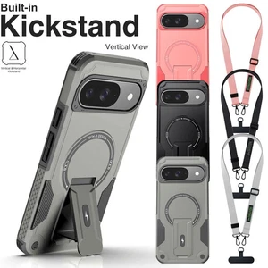 For Google Pixel 10/10 Pro/Pro XL Kickstand Hard Case Cover With Strap/Lanyard - Picture 1 of 36