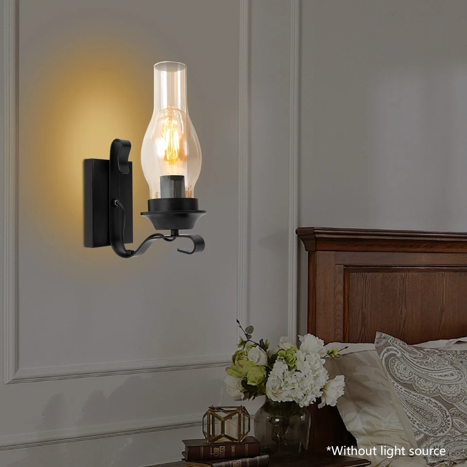 Industrial Retro Wall Lamp Vintage Sconce Rustic Indoor Lighting E27 - Image 1 of 4