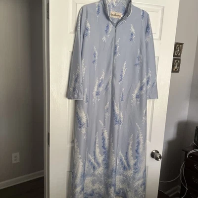 De Colección David Marrón California Largo Azul con Bata Blanca Cremallera Frontal y Bolsillos Talla m Foto 1 de 4