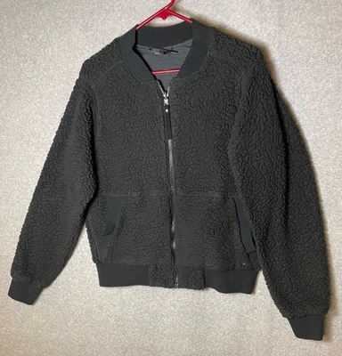 Женская куртка-бомбер PrAna Polar Escape Teddy Sherpa большая двусторонняя черная - Изображение 1 из 4