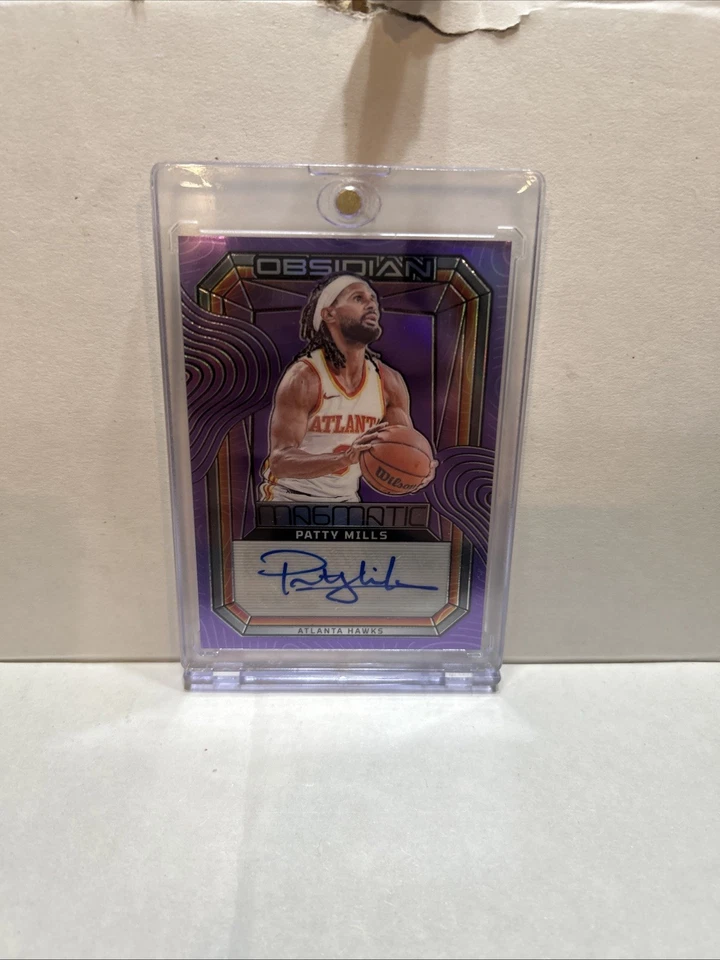 2023-24 Panini Obsidian - Magmatic Signatures Patrick Mills #MS-MLL purple/49  - Image 1 of 2