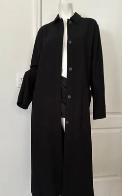 复古黑色 Calvary 斜纹轻便外套法国接缝  — 第 1/4 张图片