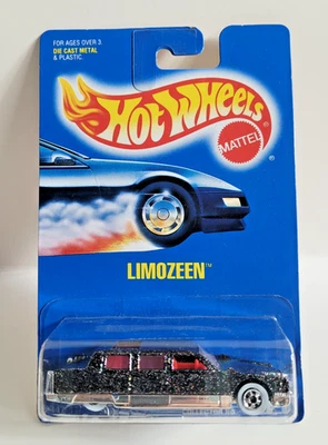 Hot Wheels 1994 Blue Card Collector # 225 Limozeen Black Glitter W/BWW - Image 1 of 3