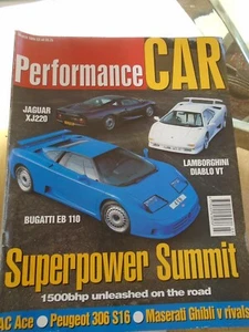 Performance Car Mar 1994 Jaguar XJ220, Diablo VT, EB110, 306 S16 - Picture 1 of 1